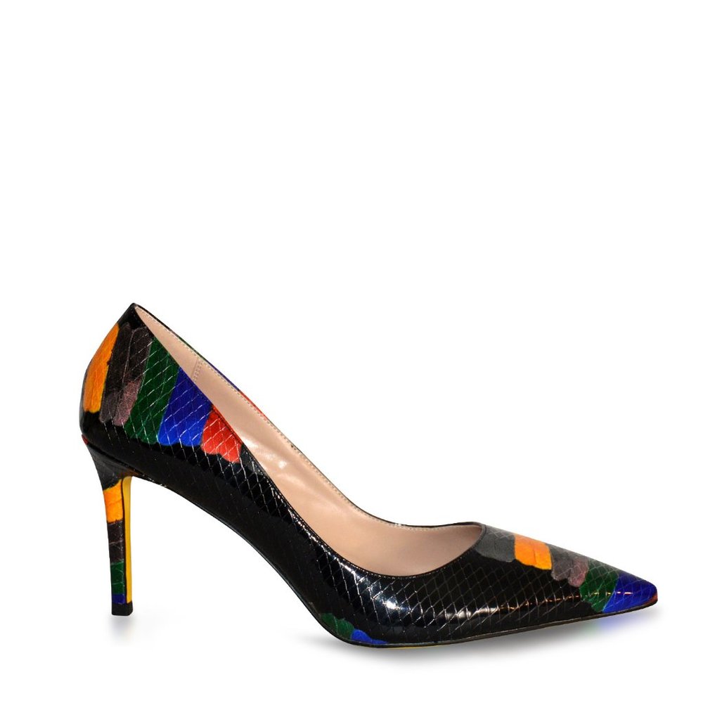 Una Large Size Women Pumps in Black, Size 10+